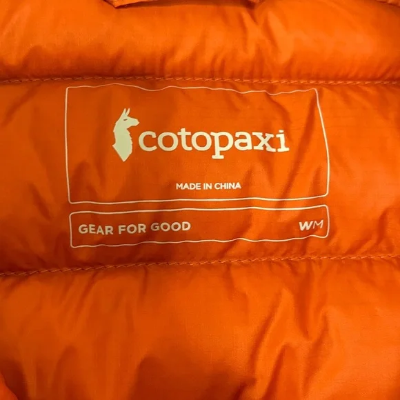 Cotopaxi Striped Down Feather Quilted Puffer Vest